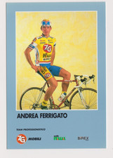 CYCLISME carte cycliste ANDREA FERRIGATO équipe ZG MOBILI SELLE ITALIA 1995