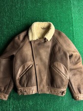 Blouson Original Shearling Véritable Cuir de Mouton Aviateur Homme Taille 50/L