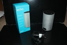 NEUVE Assistant vocal Amazon Echo (2ème génération) avec Alexa- Tissu gris chiné