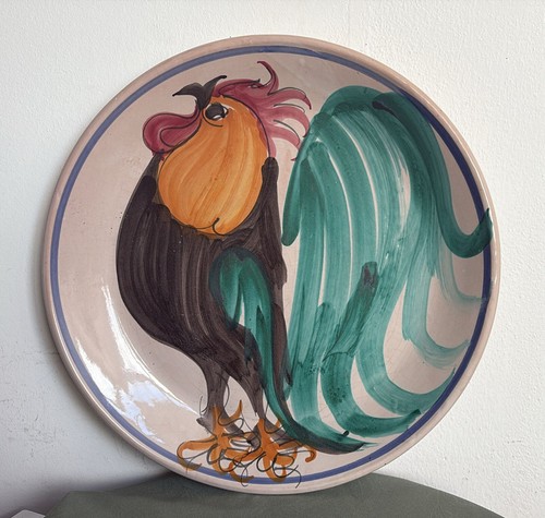Plat majolique de - plat, en