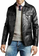 Blazer homme en cuir