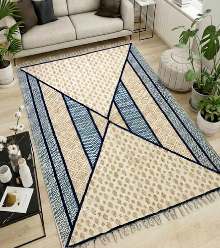 Tapis dhurrie géométrique - dhurrie,