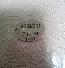 Plaque identité soldat classe