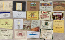 Lot de 20 étiquettes de vin d'Alsace neuves, tout venant