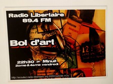 RADIO LIBERTAIRE FEDERATION ANARCHISTE BOL D'ART   flyer