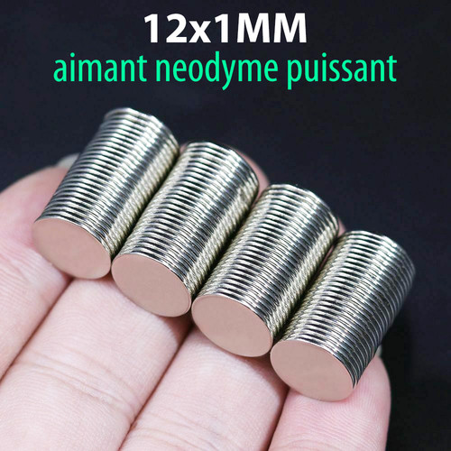 Lot aimant neodyme 12x1mm - aimant,