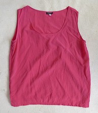 Débardeur Lafayette chemisier manches en pure soie rose L