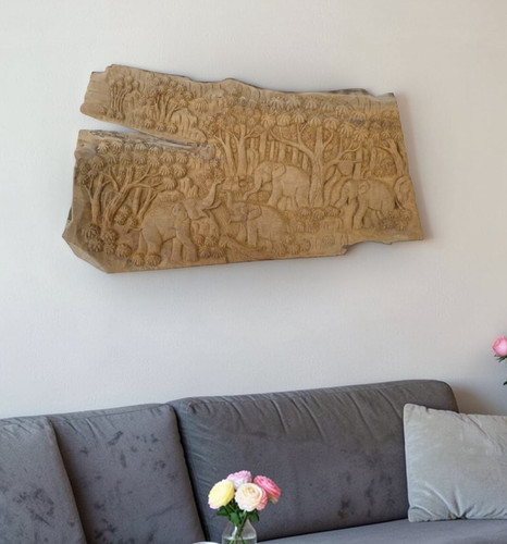 Teck bois tableau mural - teck,