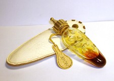 ANCIEN flacon de sac parfum FLEURS de ROCAILLE de CARON avec sa HOUSSE