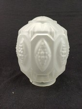 Ancien globe verre soufflé depoli ART DECO 1920 1930 luminaire lampe lustre #3