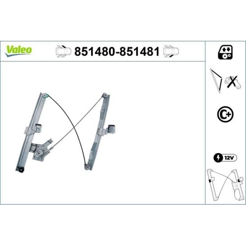 Lève vitre valeo 851480 - lève-vitre,