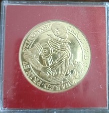 MEDAILLE Suede- 400 ans de la ville de Karlstad- Plaquée dorée Collection 1984