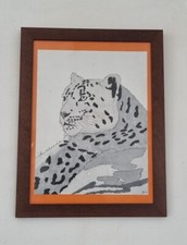 Drawing animal Tiger. Wall art