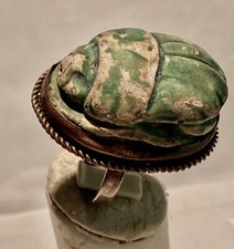 Archéologie antique Bague égyptienne  en forme de scarabée pharaonique RARE!!!