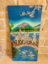 PANNEAU BOIS LAQUÉ ASIATIQUE