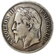 5 Francs Napoléon III 1869 BB 