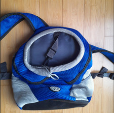 Sac à dos de transport NEUF pour chat-chien Taille S couleur bleu-gris