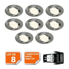Lot de 8 spot led encastrable