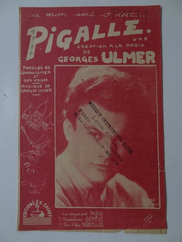 Partition pigalle georges - partition,