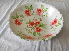 Saladier en plastique motif floral Vintage  27cm de diamètre