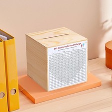 Tirelire avec comptoir en bois