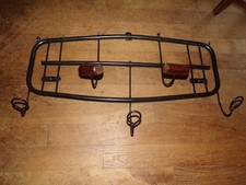 Ancien porte manteau en métal 5 patères 70 cm long x 40 cm large