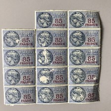 PLANCHE de 14 TIMBRES FISCAUX