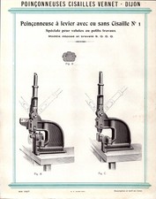 DIJON (21) ATELIER de CONSTRUCTION / POINCONNEUSE à levier N°1 "VERNET" Tract