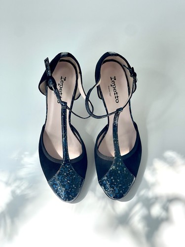 Repetto black blue glitter - repetto,