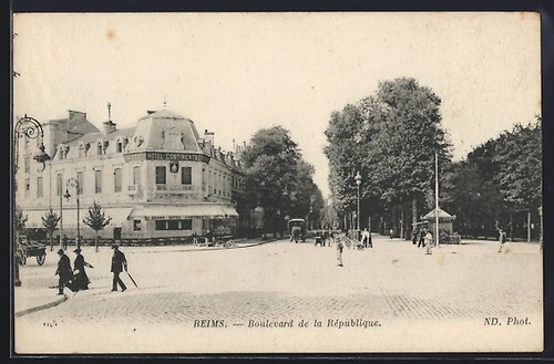 Cpa reims boulevard la - reims,,