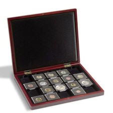 Coffret numismatique en bois