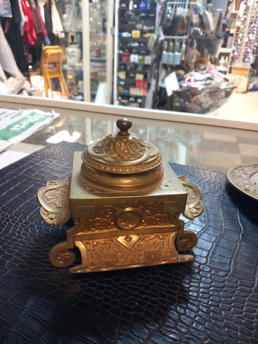 Art nouveau ornate bronze - art,