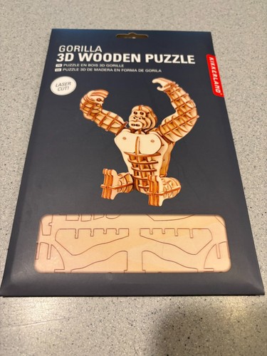 New kikkerland wooden puzzle - new,