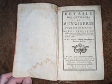 livre ancien-Potain-Détails des ouvrages de menuiserie pour les batimens - 1749