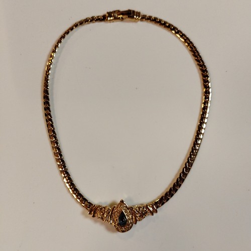 Collier jaune avec - or,