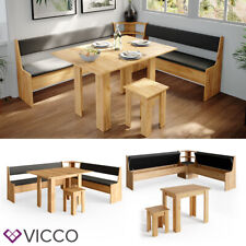 Ensemble table et bancs en angle Vicco Roman, banc de cuisine, banc en angle