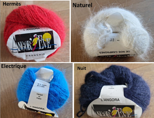 Pelote laine angora 30 - 70%, et