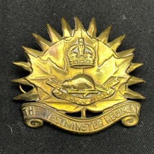 Original WW2 Canadien Calotte Militaire Badge - Royal Westminster Regiment