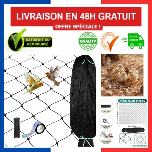 Filet anti oiseaux 5x15m - anti,