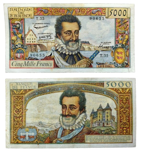 5000 francs 1958 france - francs,