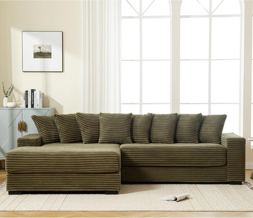 Oversized shaped corduroy - l-shaped,