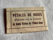 Scapulaire Reliquaire Papier Pétales De Roses Ste Therese De L’enfant Jésus 