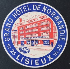 Ancienne étiquette HOTEL DE