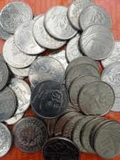 LOT 50 PIECES 5 FRANCS Commemorative Baby Foot FLIPPER JUKE BOX CAFE CuproNickel