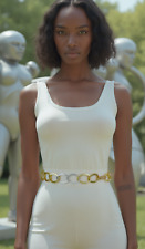 Femme Argent Or Métal Chaîne