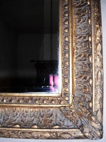 Miroir mural bois doré - mural,