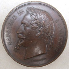 rare médaille cuivre NAP III exposition universelle 1867 PARIS récompences XIX e