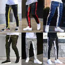 Hommes Gym Rayé Joggers