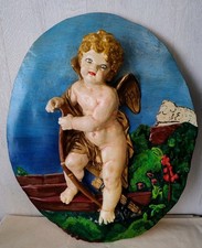 Bas relief angelot objet - ,