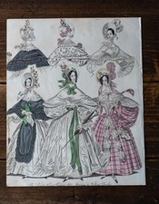 Gravure de mode ancienne robe